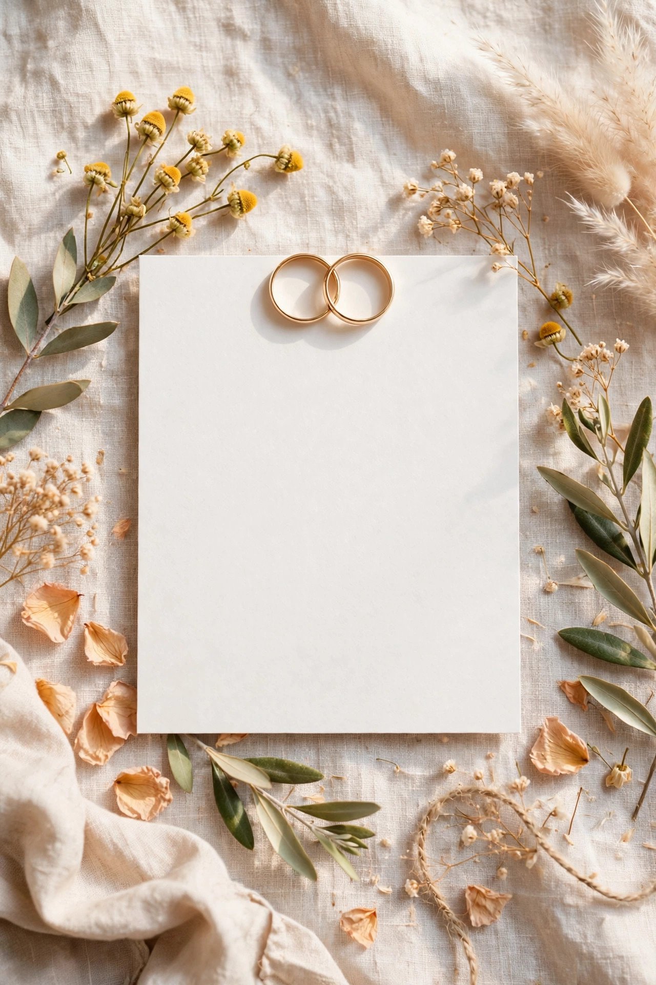 Casual second wedding invitation with joyful wording