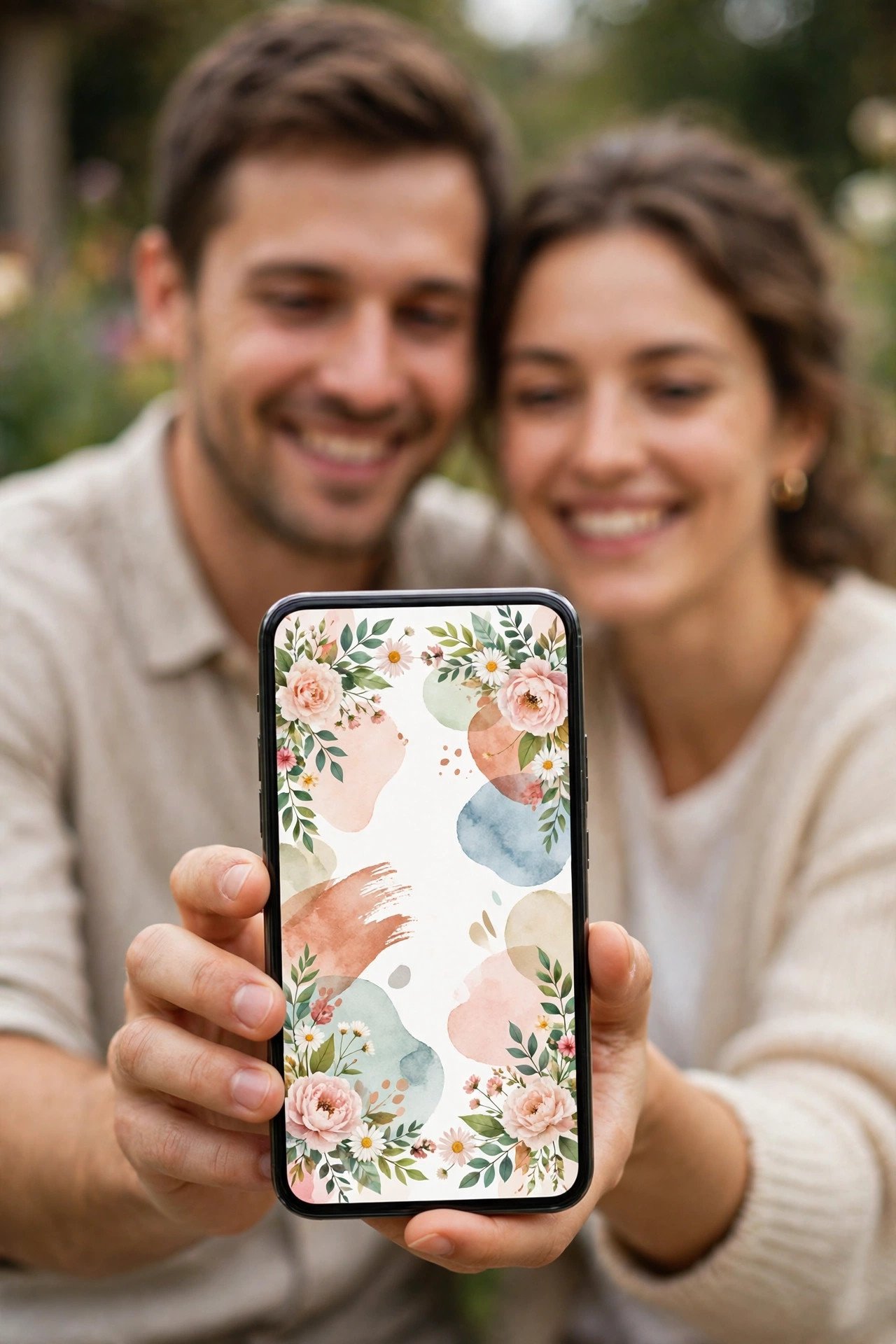 Playful casual digital invitation with photo of the couple