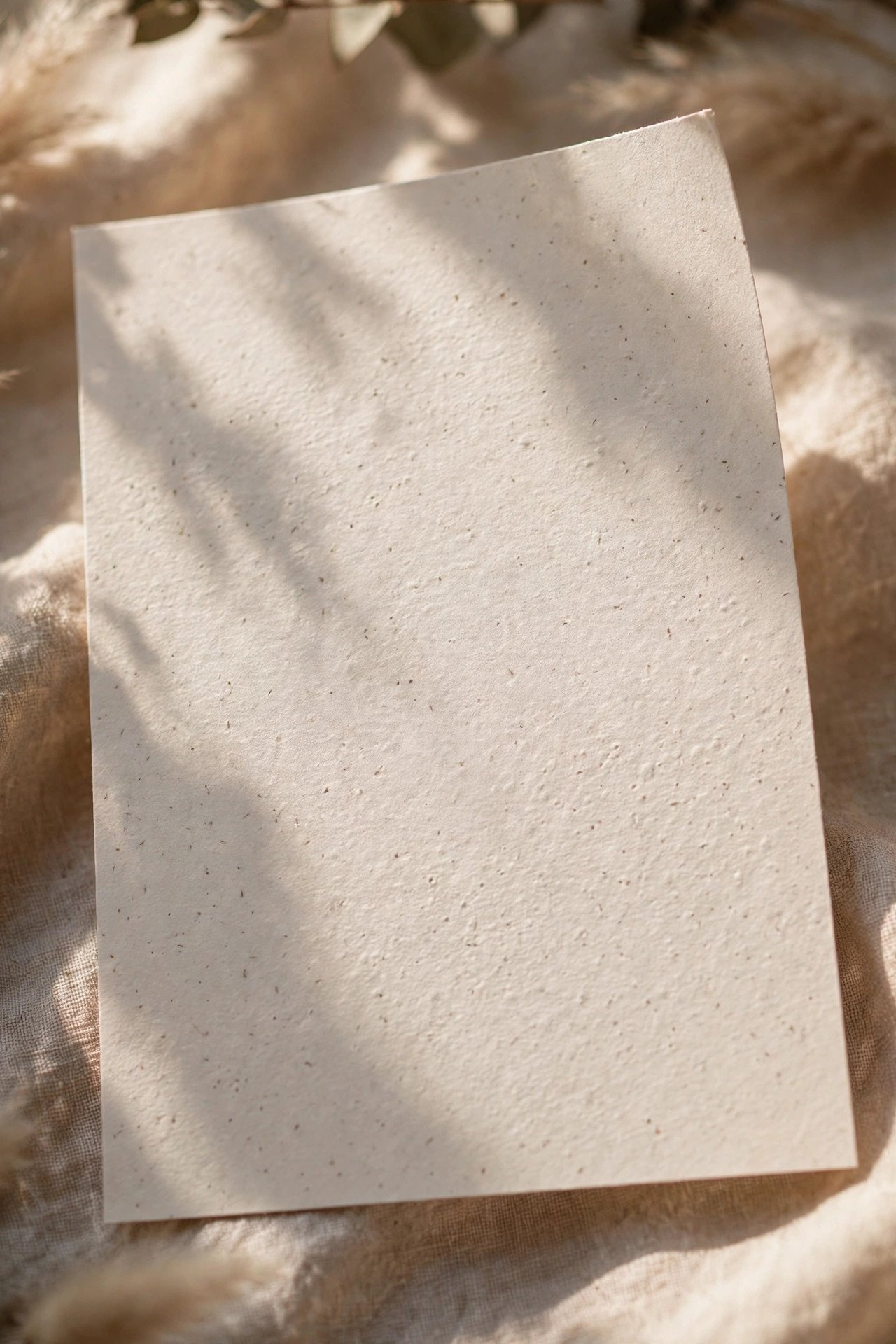 Eggshell finish invitation paper with a subtle stippled texture