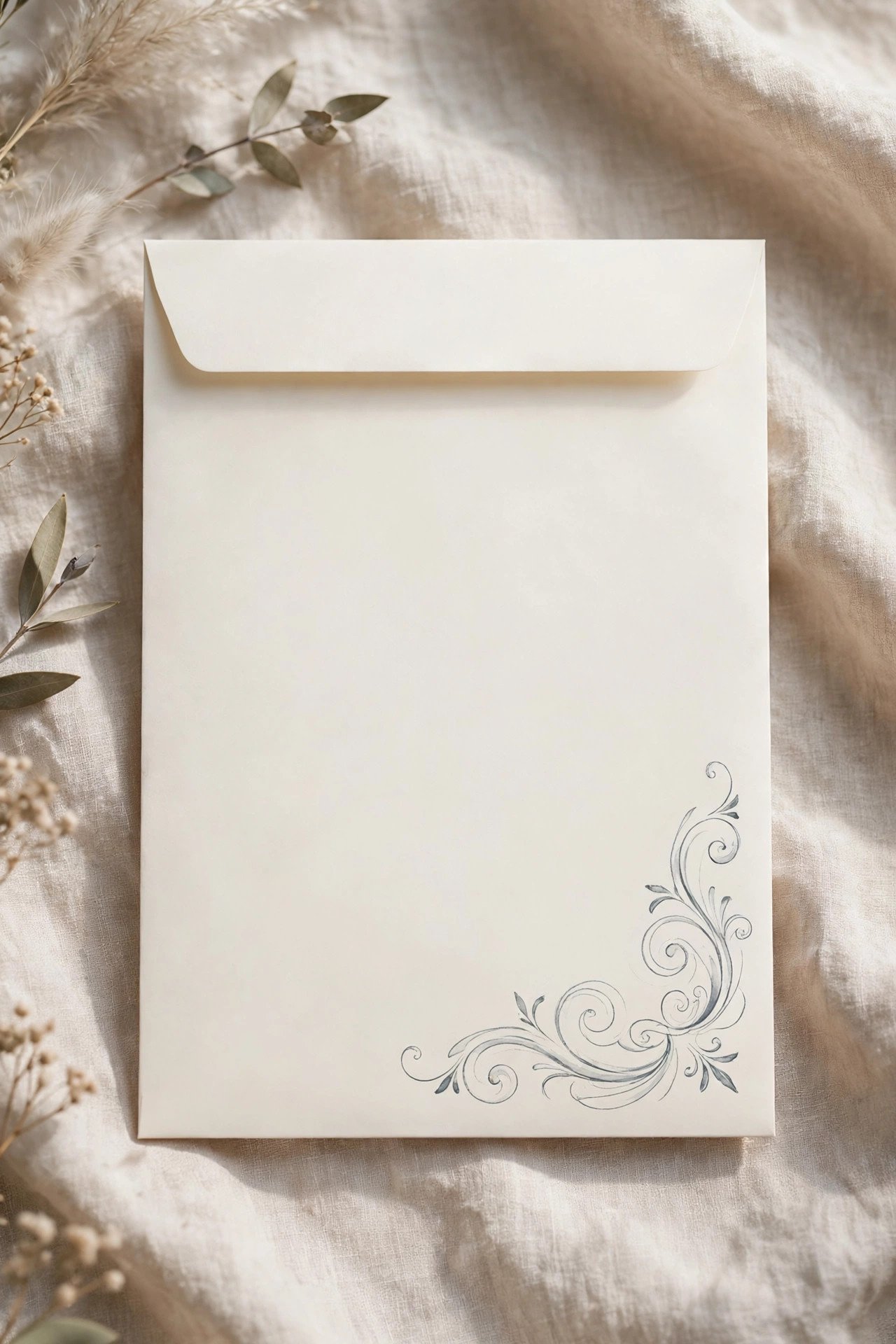 Calligraphed envelope showing full formal names and titles
