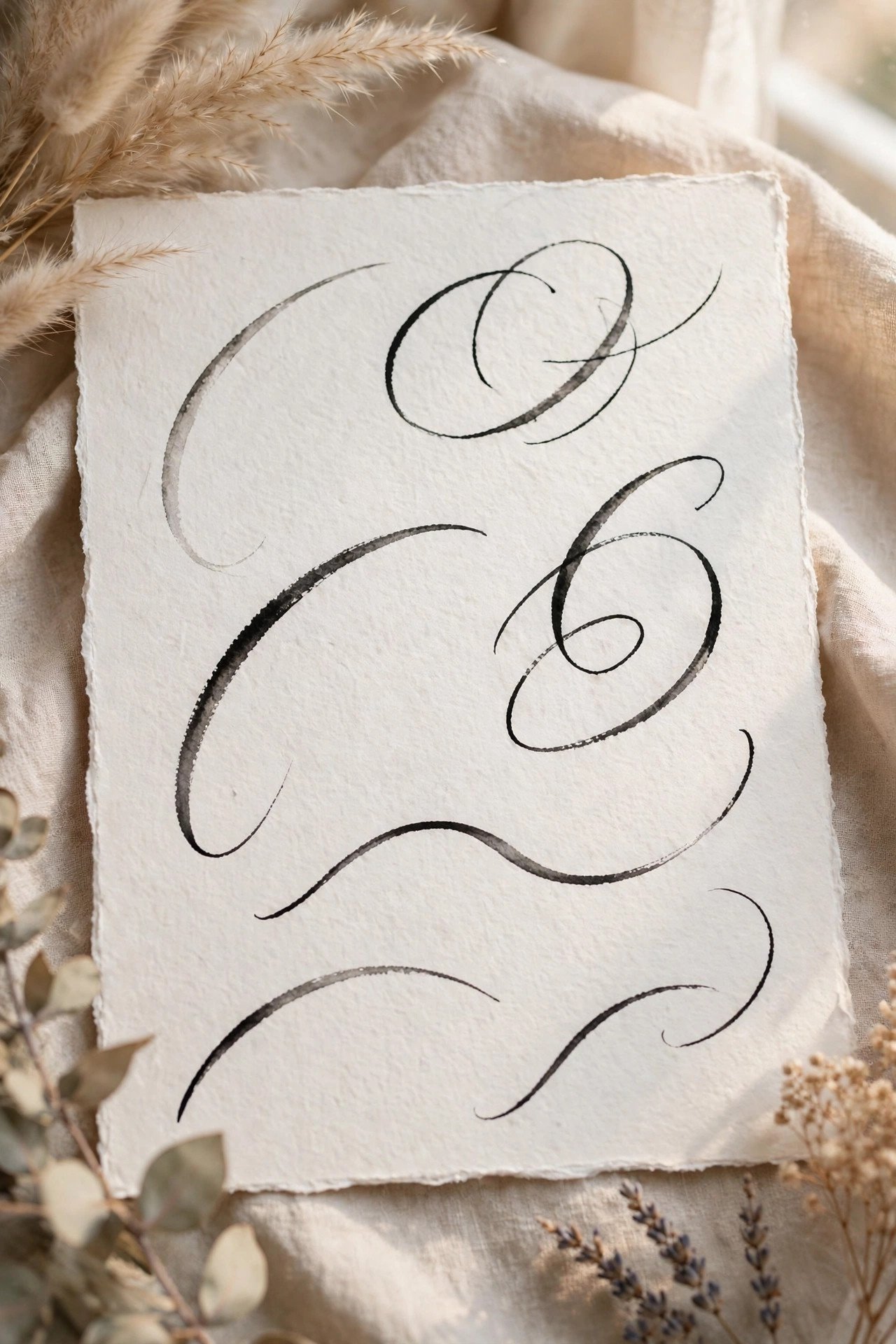 Clear legible calligraphy sample with generous spacing