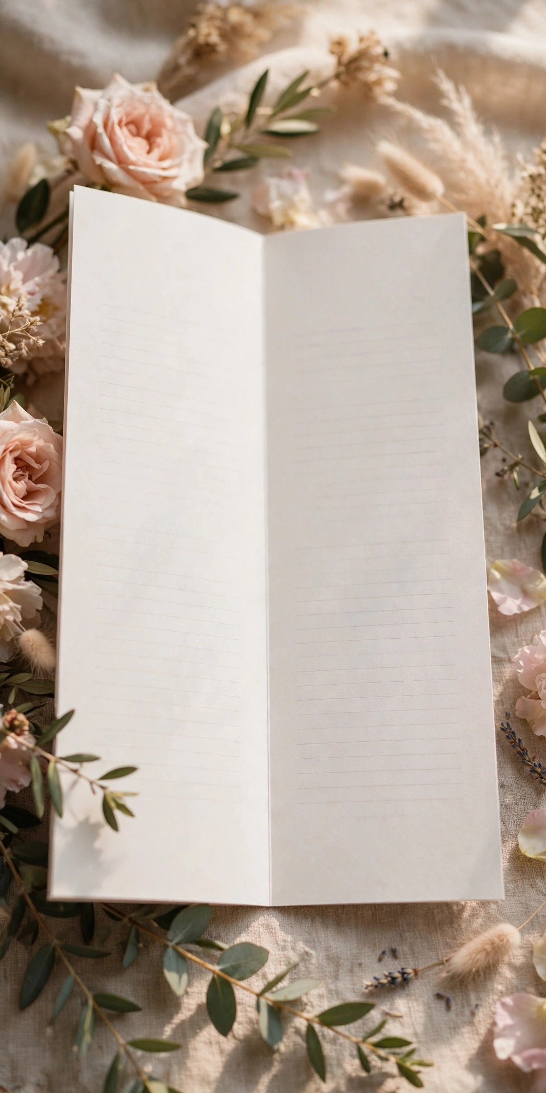 Wedding program page showing modern secular order of service wording