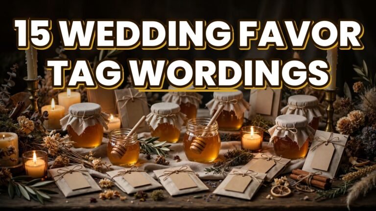 15 Wedding Favor Tag Wordings (2027)