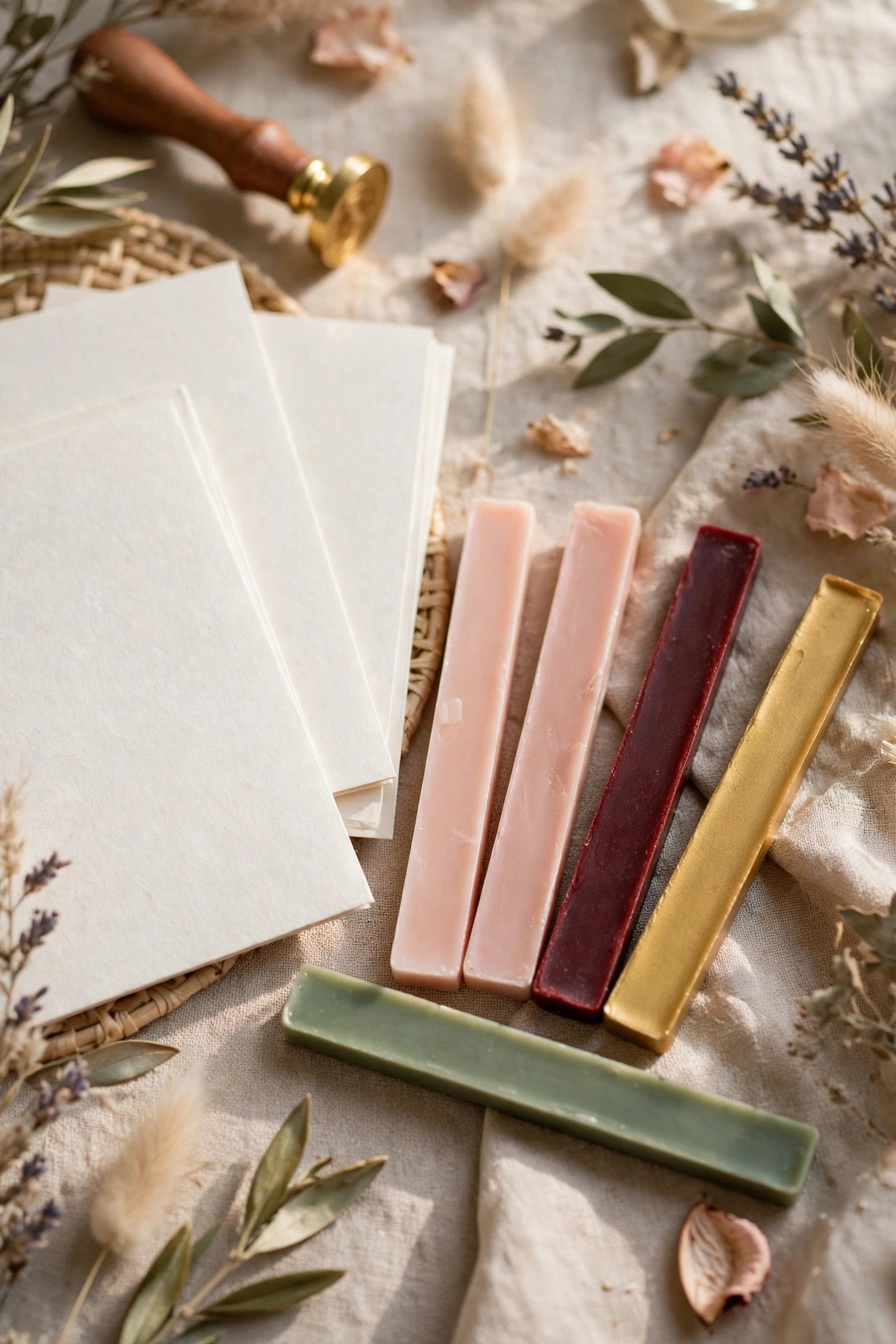 Wax seal step showing build a colour palette, not a single colour