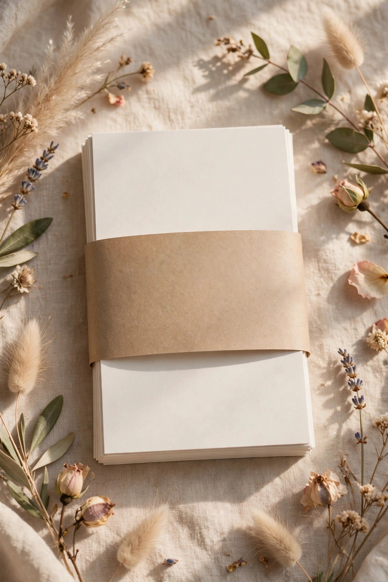 Wedding stationery suite piece: belly band