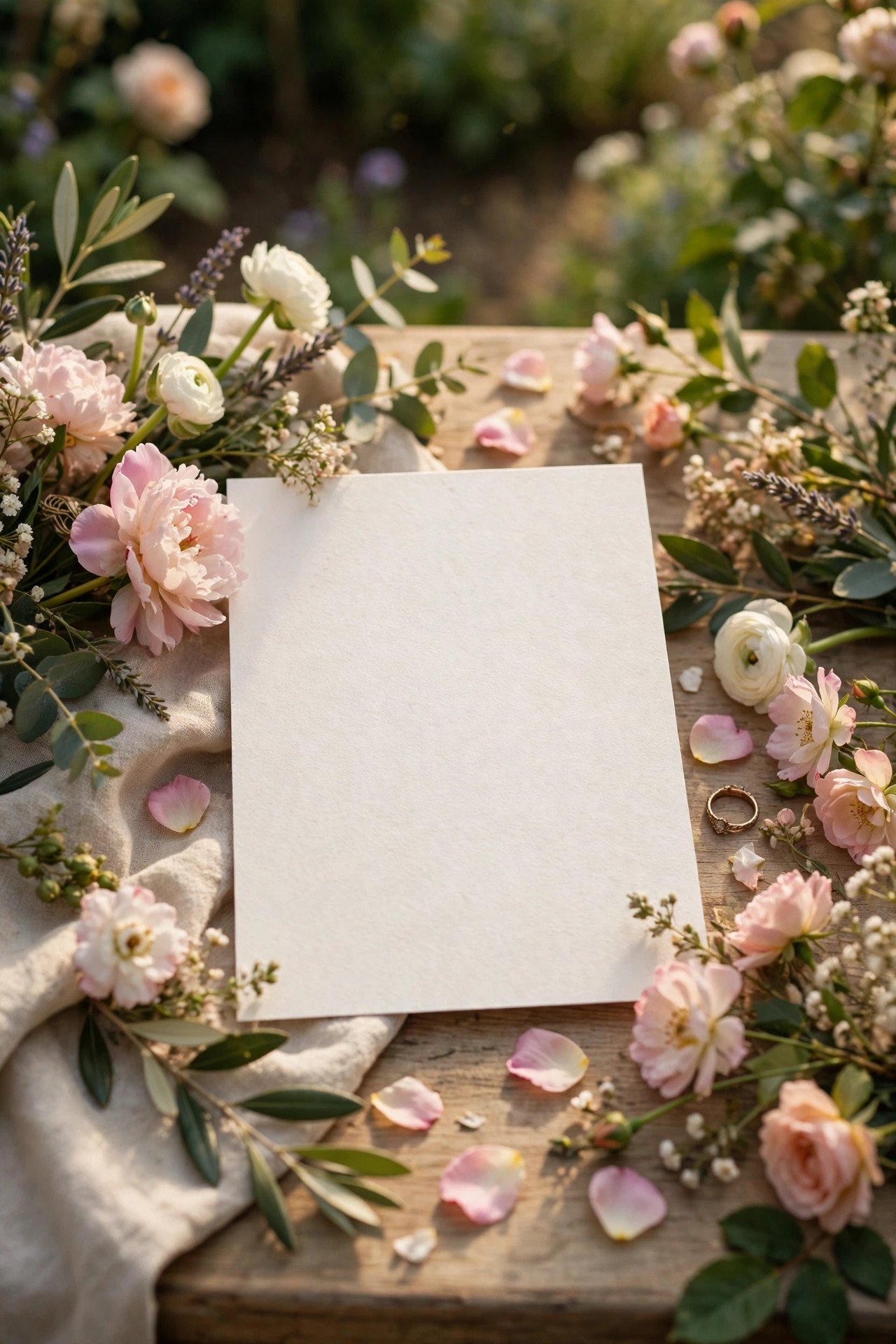 Engagement party invitation showing garden party wording wording