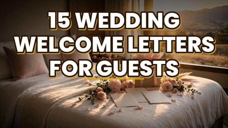 15 Wedding Welcome Letters for Guests (2027)