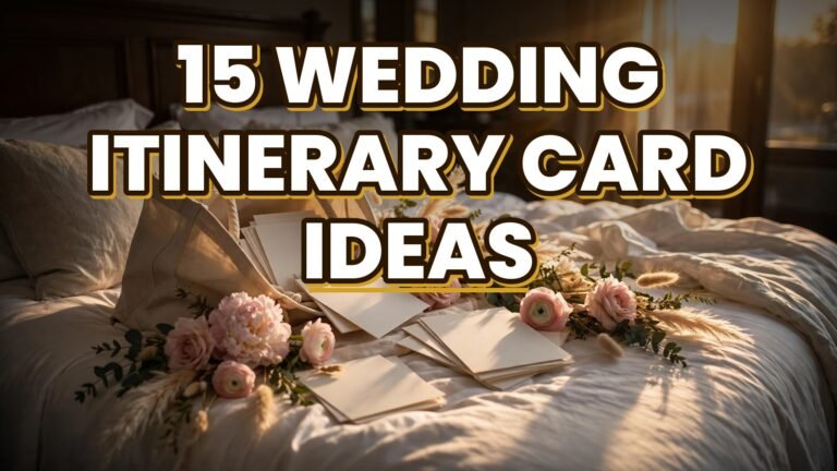 15 Wedding Itinerary Card Ideas (2027)