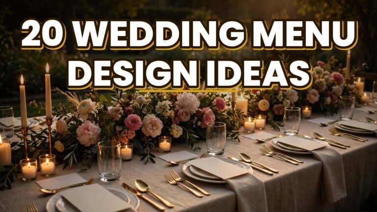 20 Wedding Menu Design Ideas (2027)