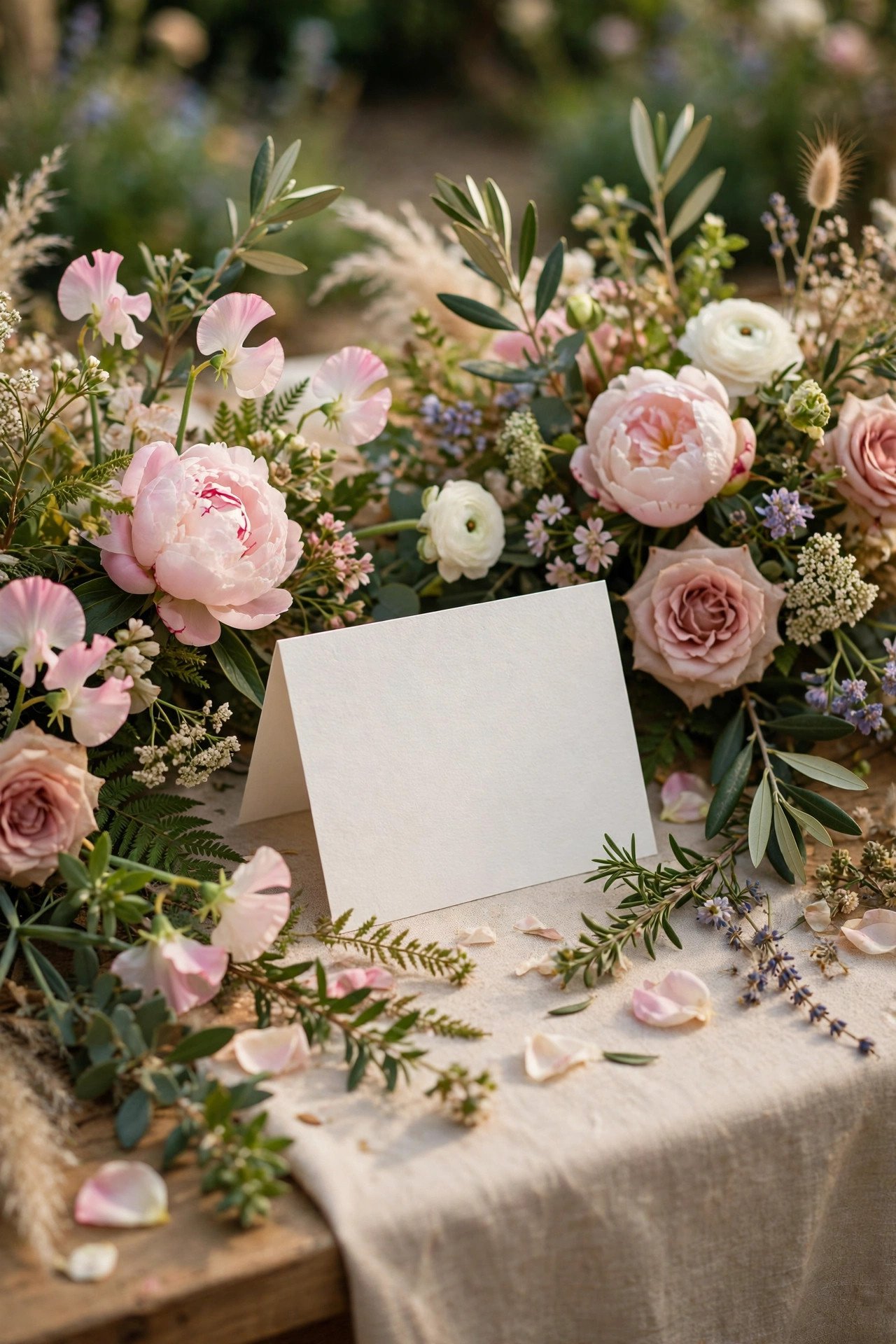 Garden Flowers — wedding table name card idea for reception seating