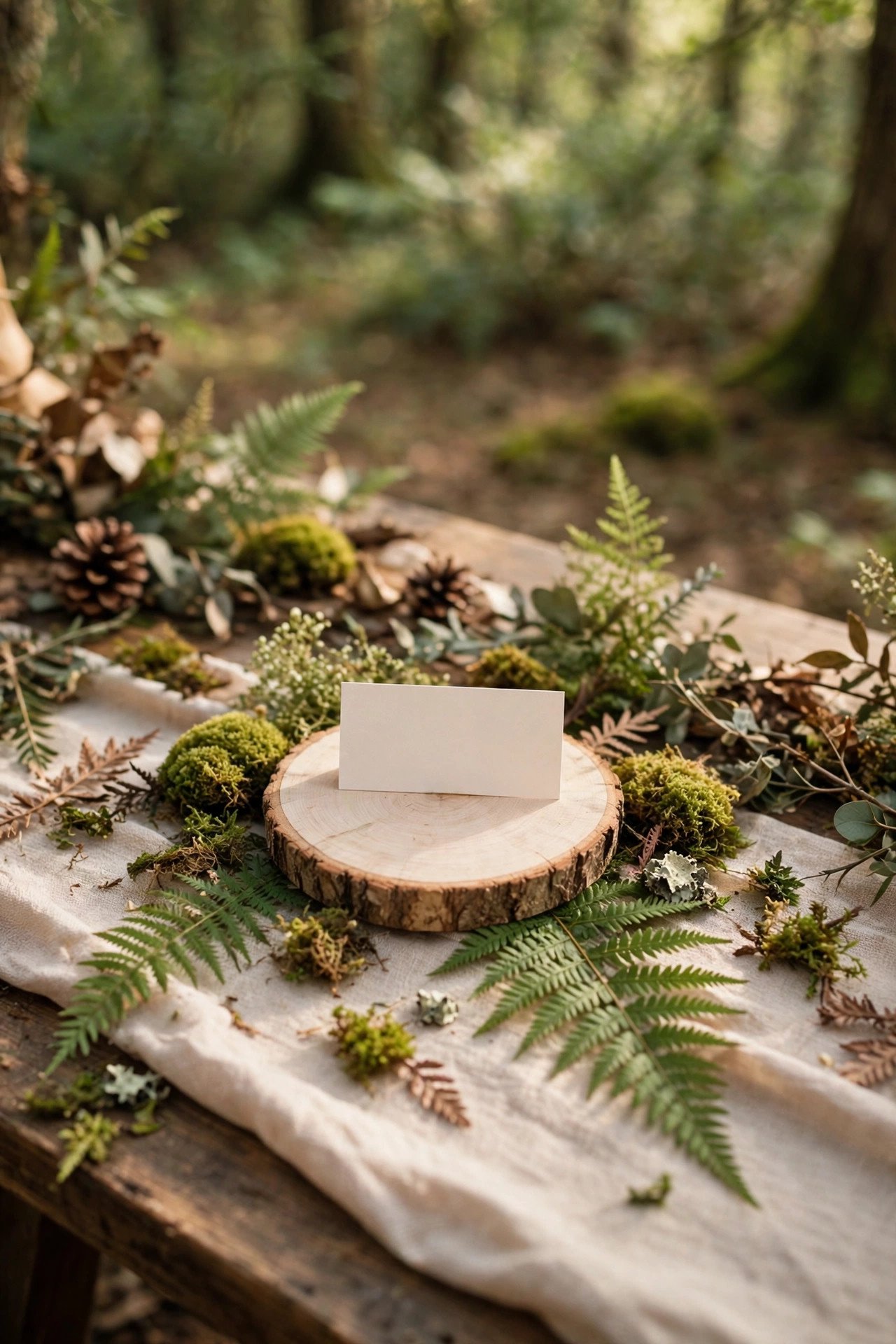Trees and Woodlands — wedding table name card idea for reception seating
