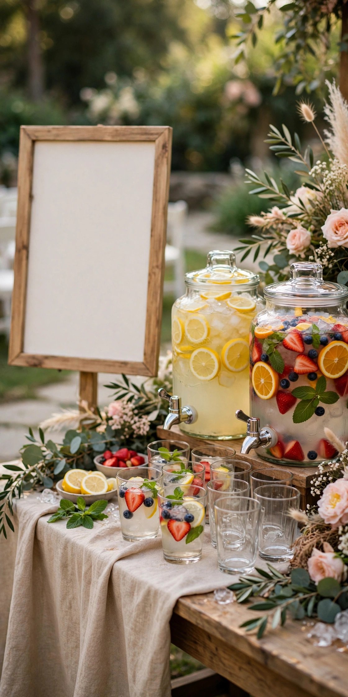 The Refreshment Station Sign — wedding sign idea from the complete signage checklist