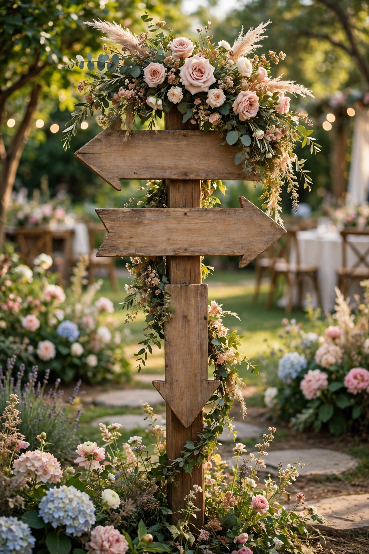 The Directional Arrow Signs — wedding sign idea from the complete signage checklist