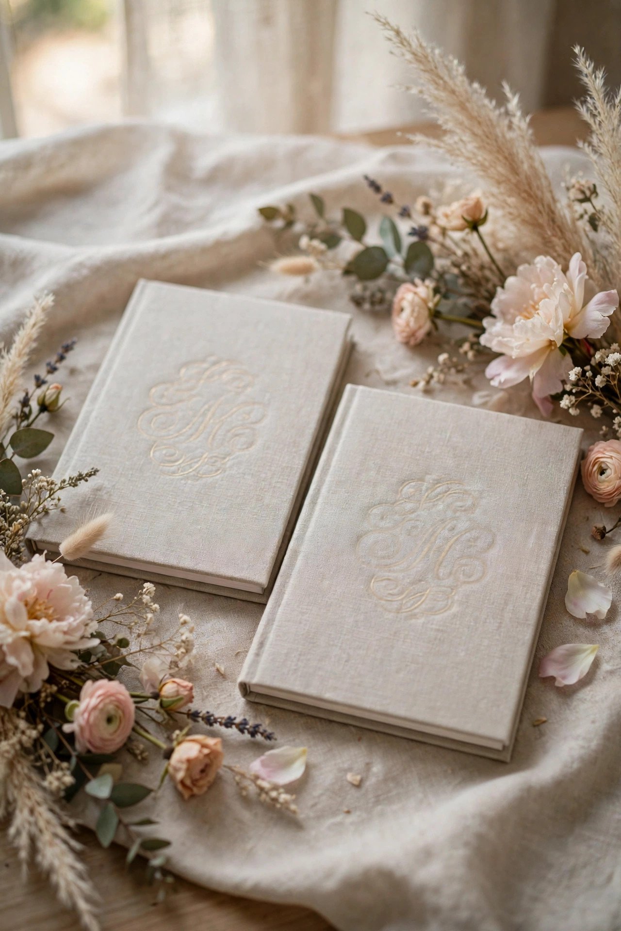 The Personalized Name and Date Vow Books — wedding vow book design for a ceremony exchange