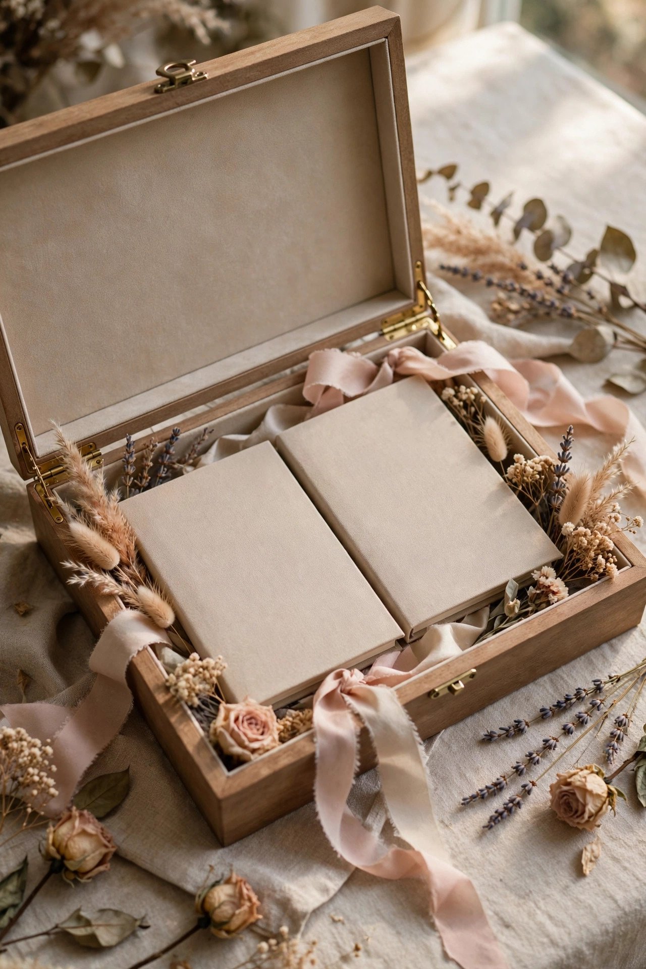 The Keepsake Box Vow Book Set — wedding vow book design for a ceremony exchange