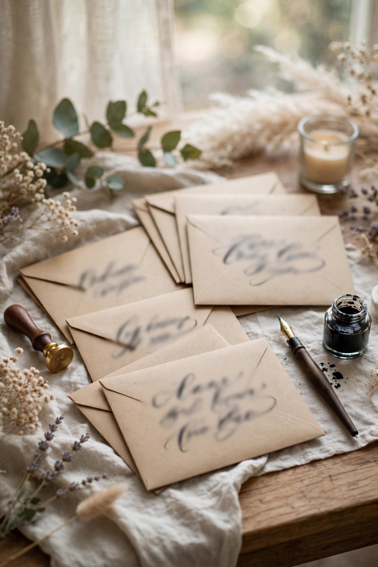 Arrange Addressing: Calligraphy or Printing — wedding invitation timeline step for stress-free stationery planning