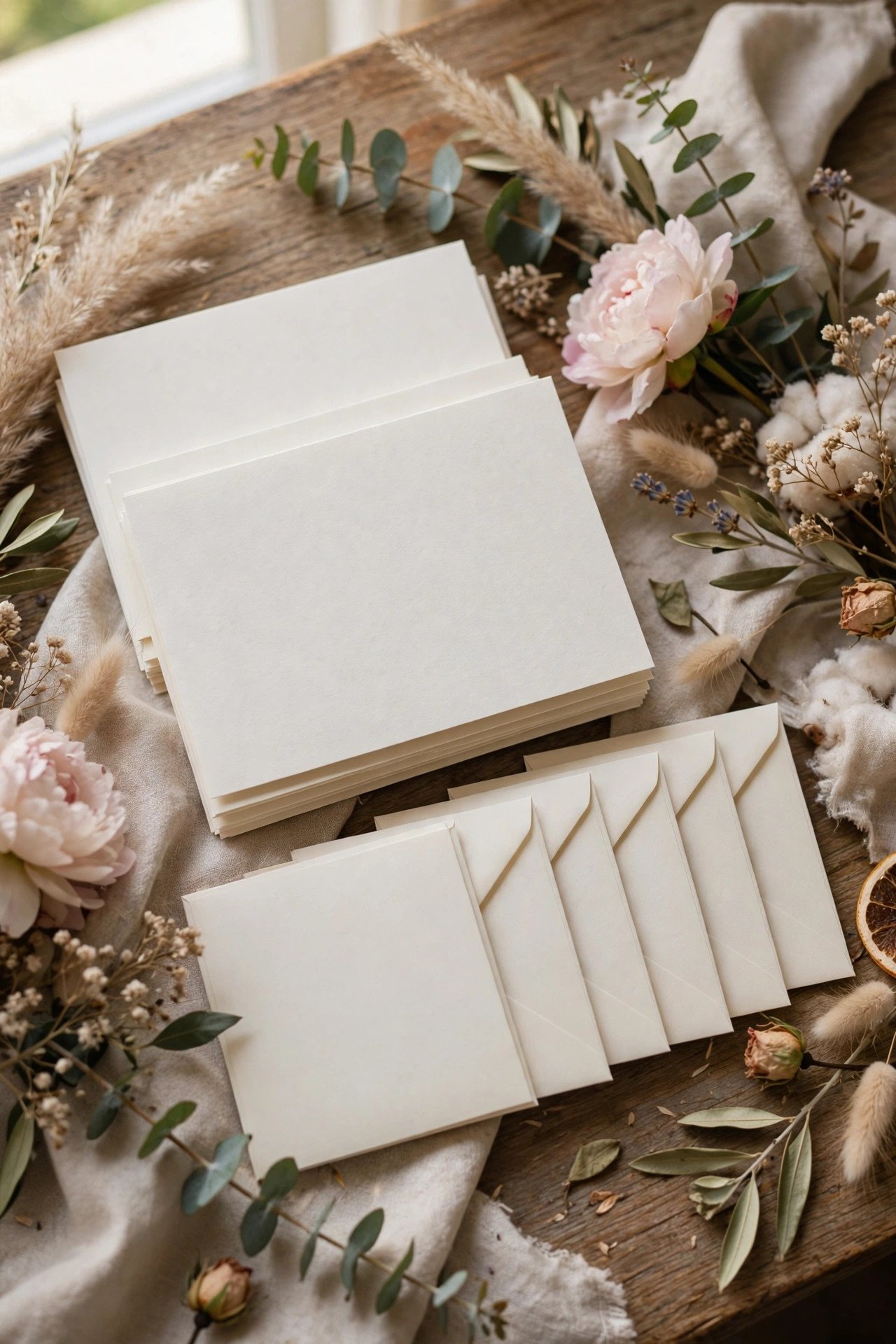 RSVP Cards and Reply Envelopes — wedding paper goods budget line with typical price guidance