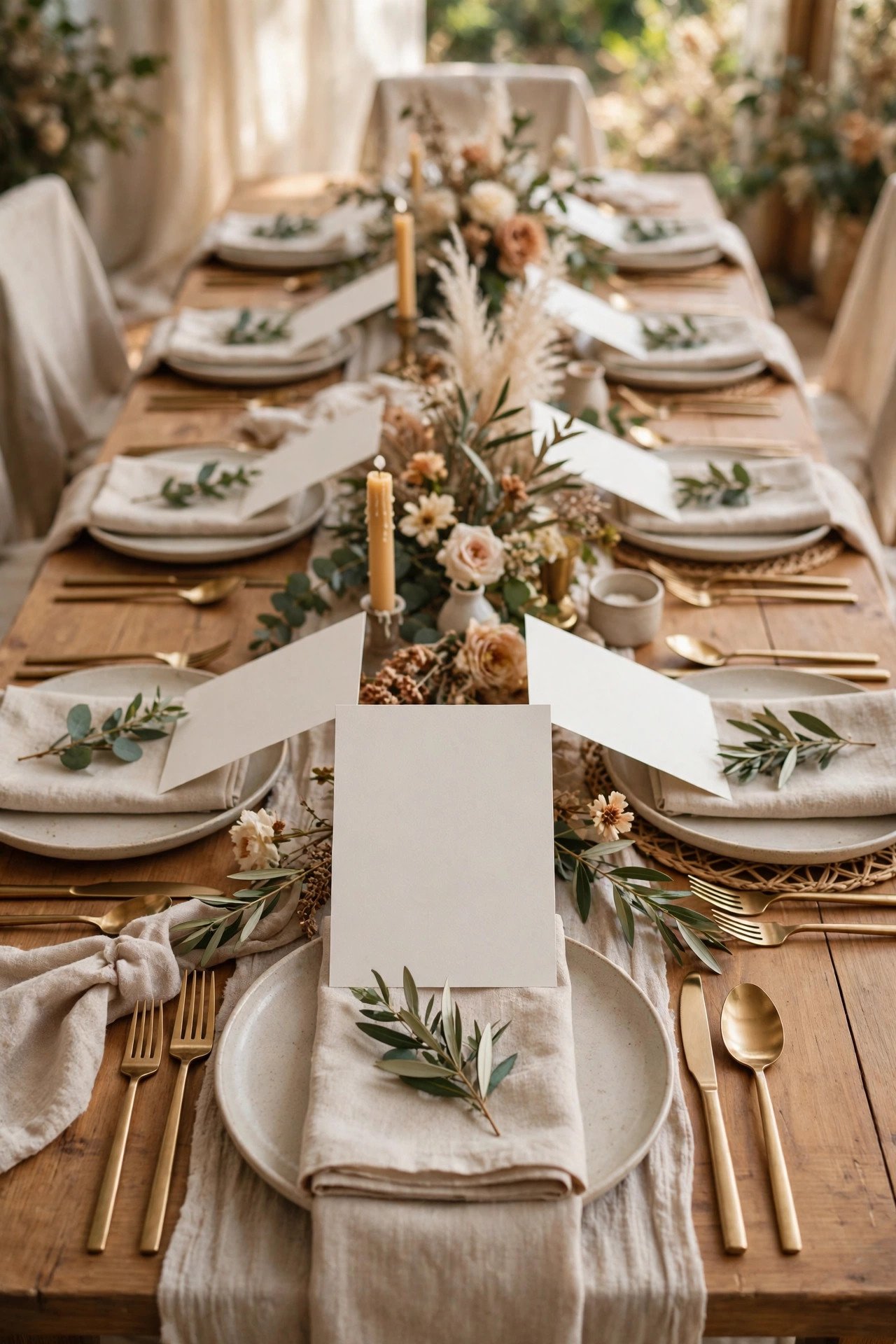 Menus at Each Place Setting — wedding paper goods budget line with typical price guidance