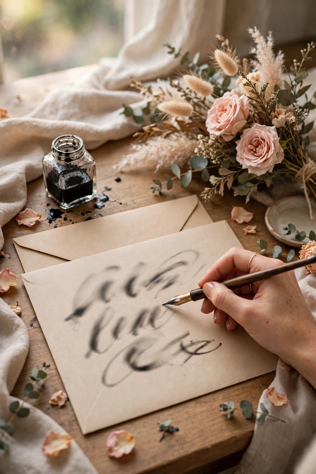 Calligraphy: Where It Pays Off — wedding paper goods budget line with typical price guidance