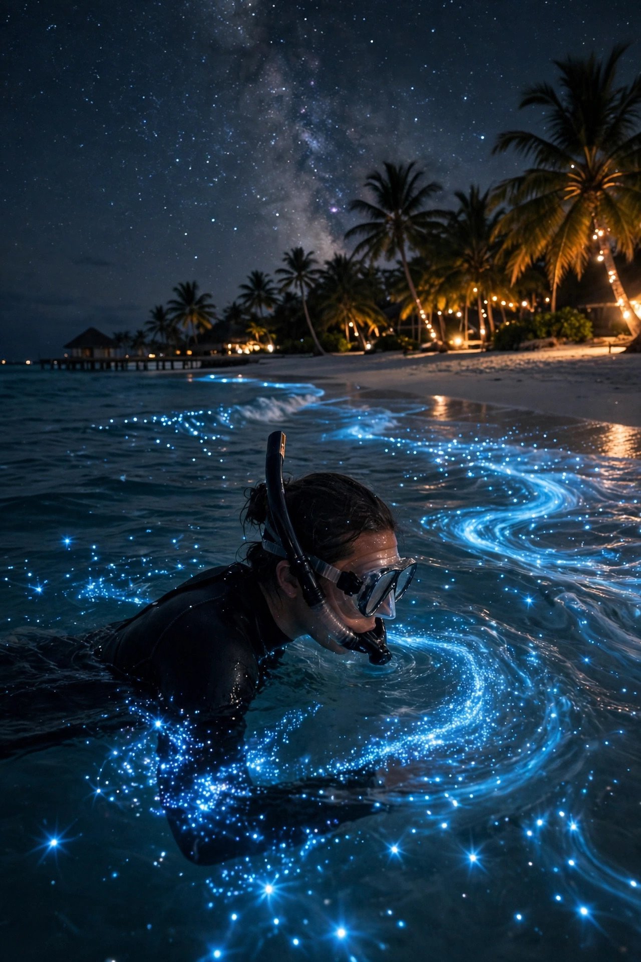 Night Snorkeling and the Glowing Shore — Maldives honeymoon highlight for a romantic island stay