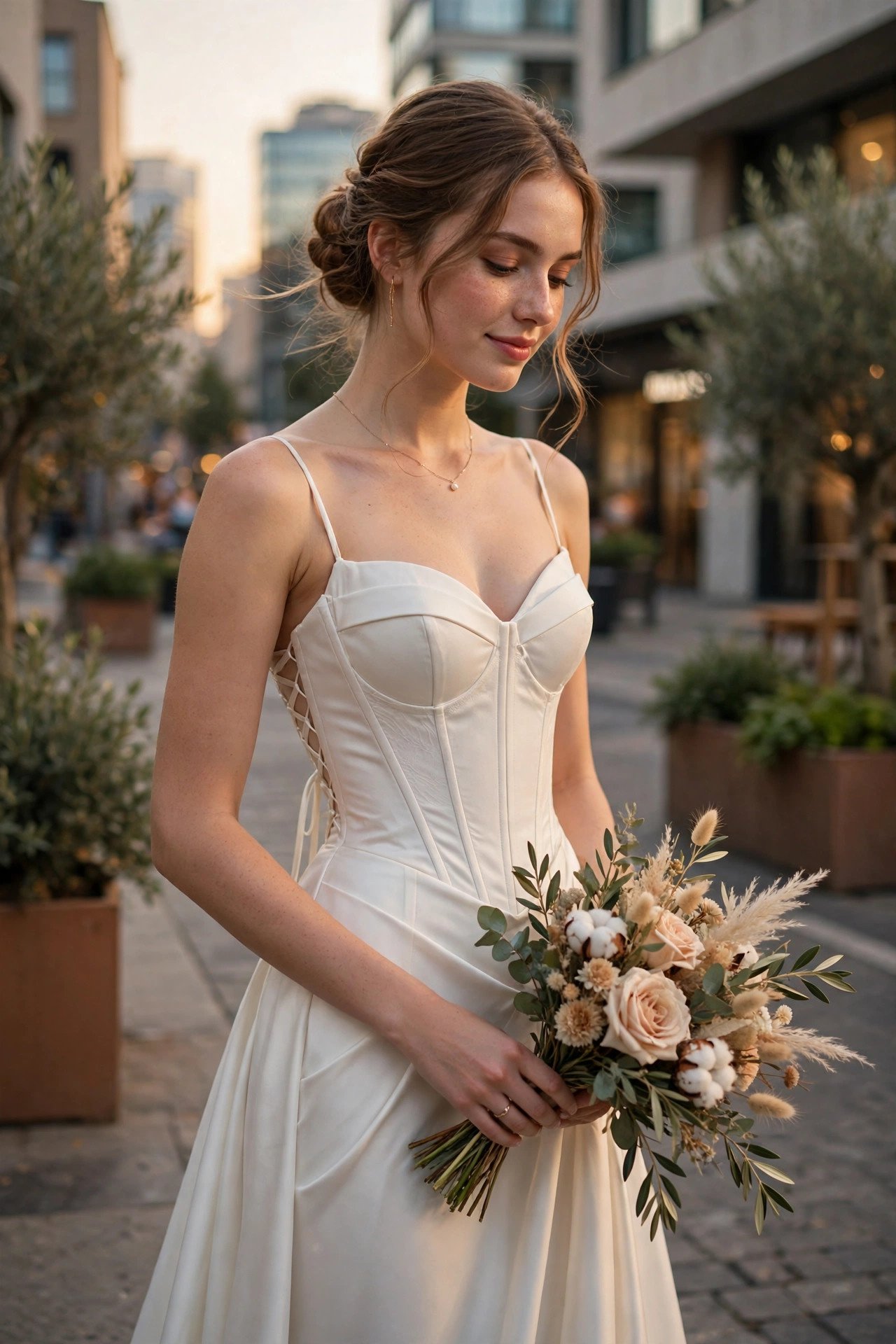 Modern Corset Gown With a Structured Bodice — city wedding dresses idea for a 2027 wedding