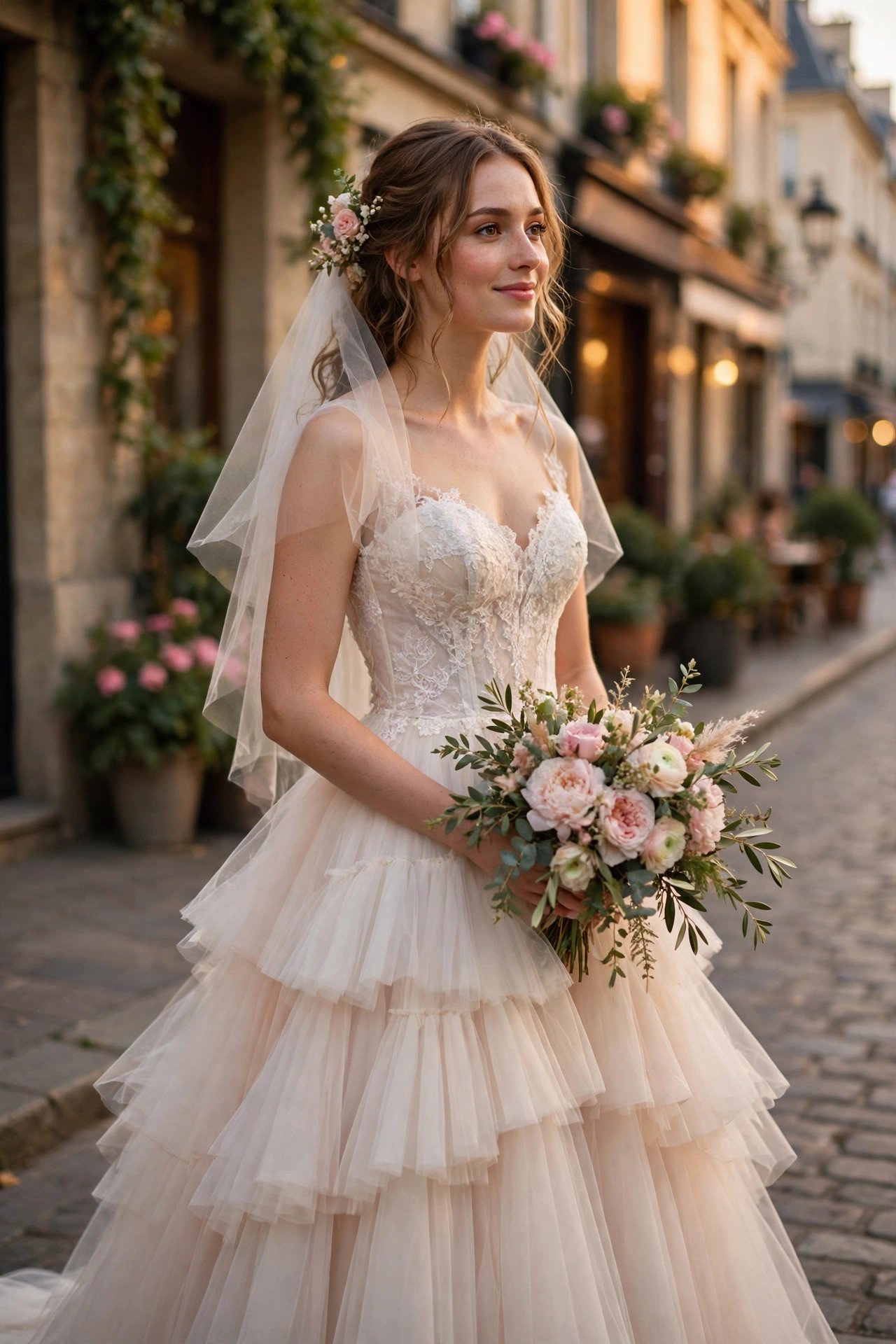 Tiered Tulle Gown With a Fitted Bodice — city wedding dresses idea for a 2027 wedding