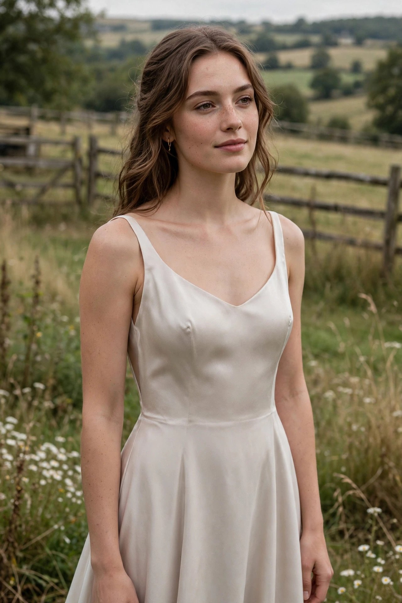 Rustic Satin Gown With a Matte Finish — rustic wedding dresses idea for a 2027 wedding