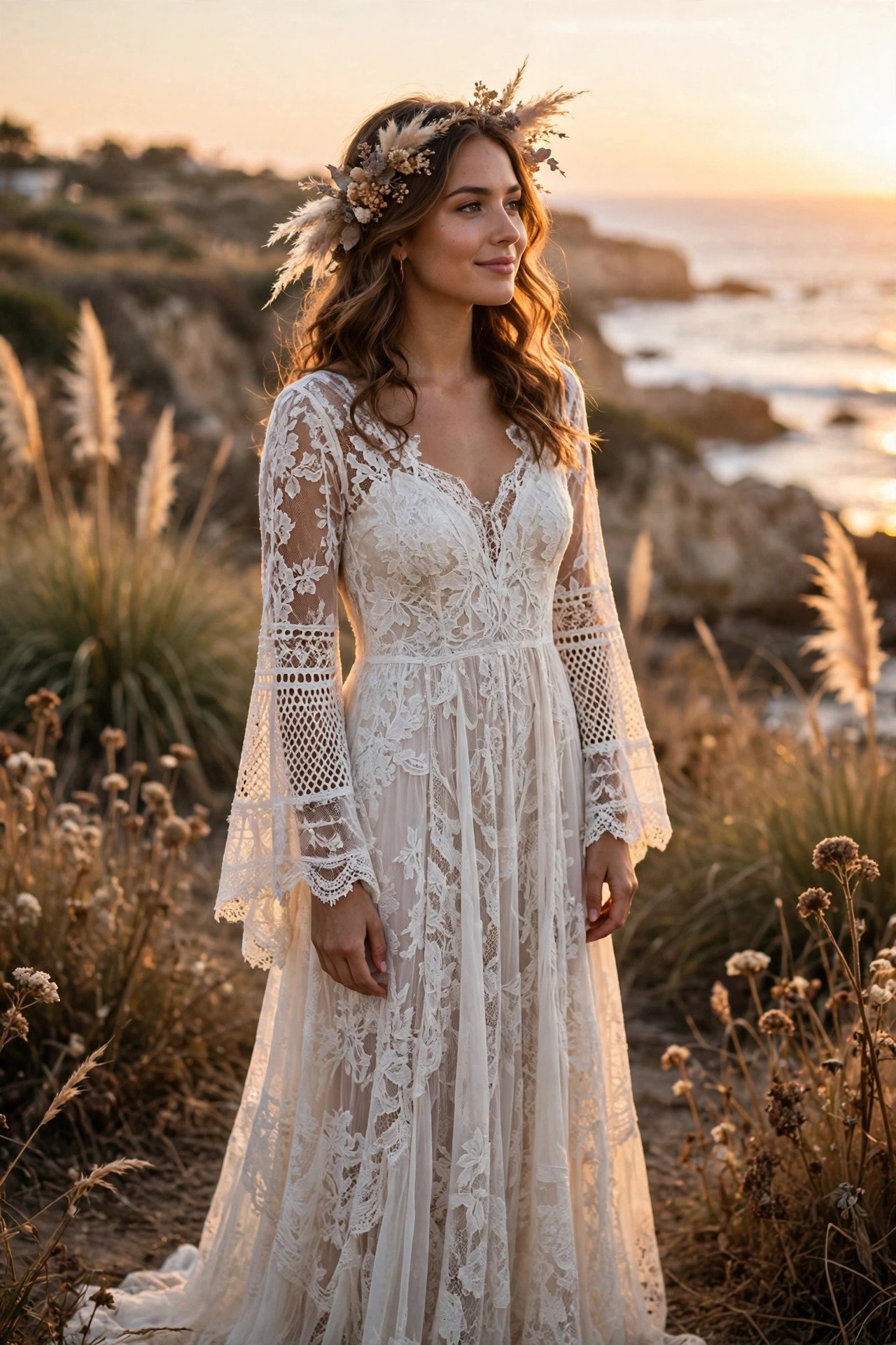 Boho Lace Maxi That Doubles as a Honeymoon Dress — destination wedding dresses idea for a 2027 wedding