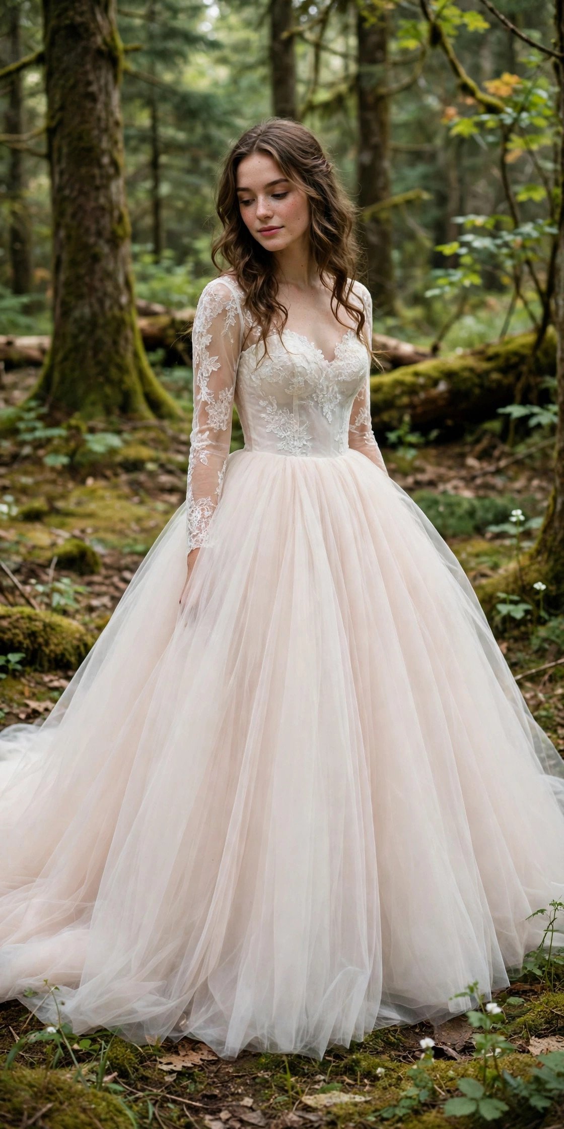 Romantic Ball Gown With a Soft Tulle Skirt — forest wedding dresses idea for a 2027 wedding