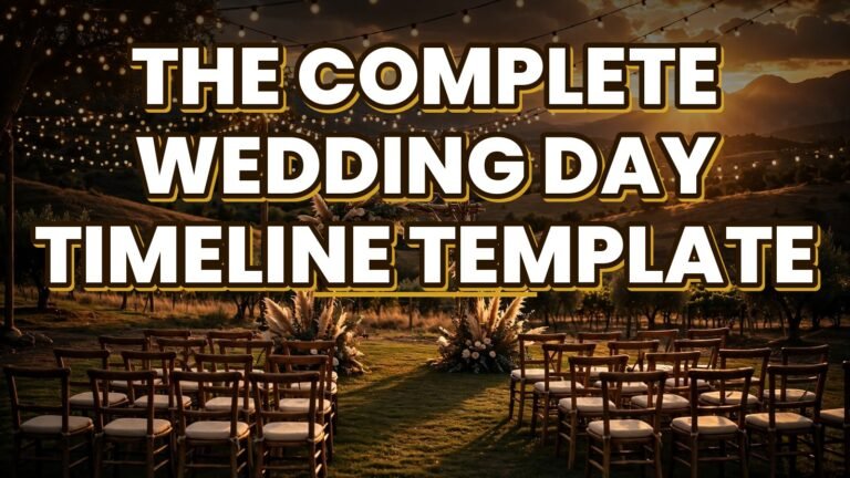 The Complete Wedding Day Timeline Template (2027)