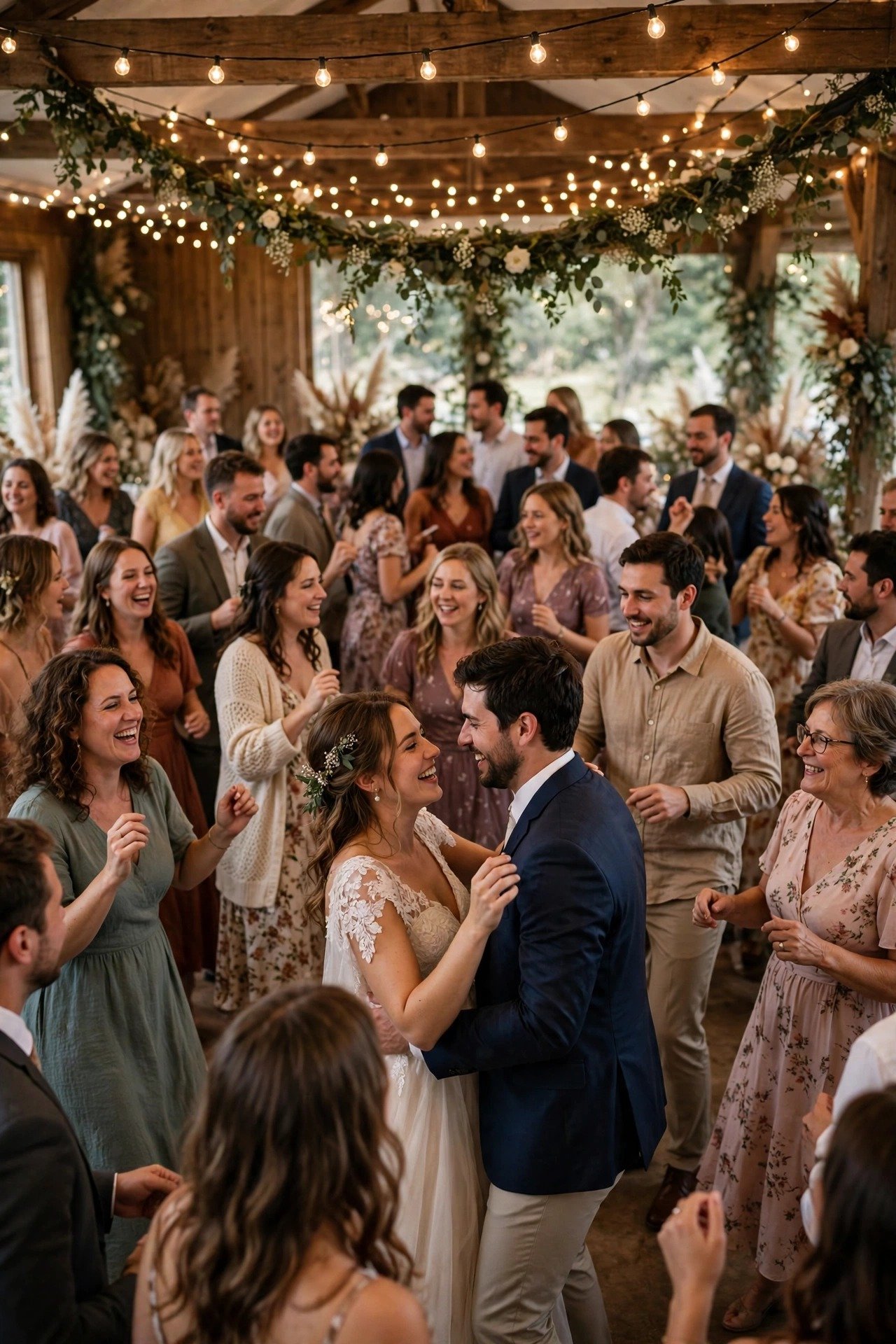 Packed dance floor during the first open dancing block