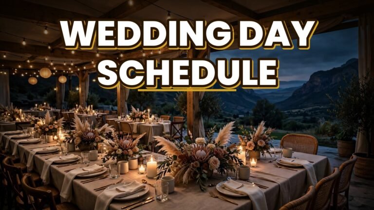 Wedding Day Schedule (2027)
