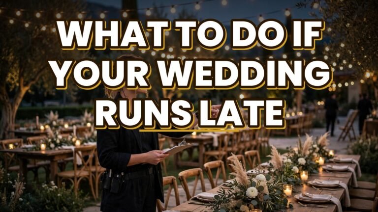 What to Do If Your Wedding Runs Late (2027)