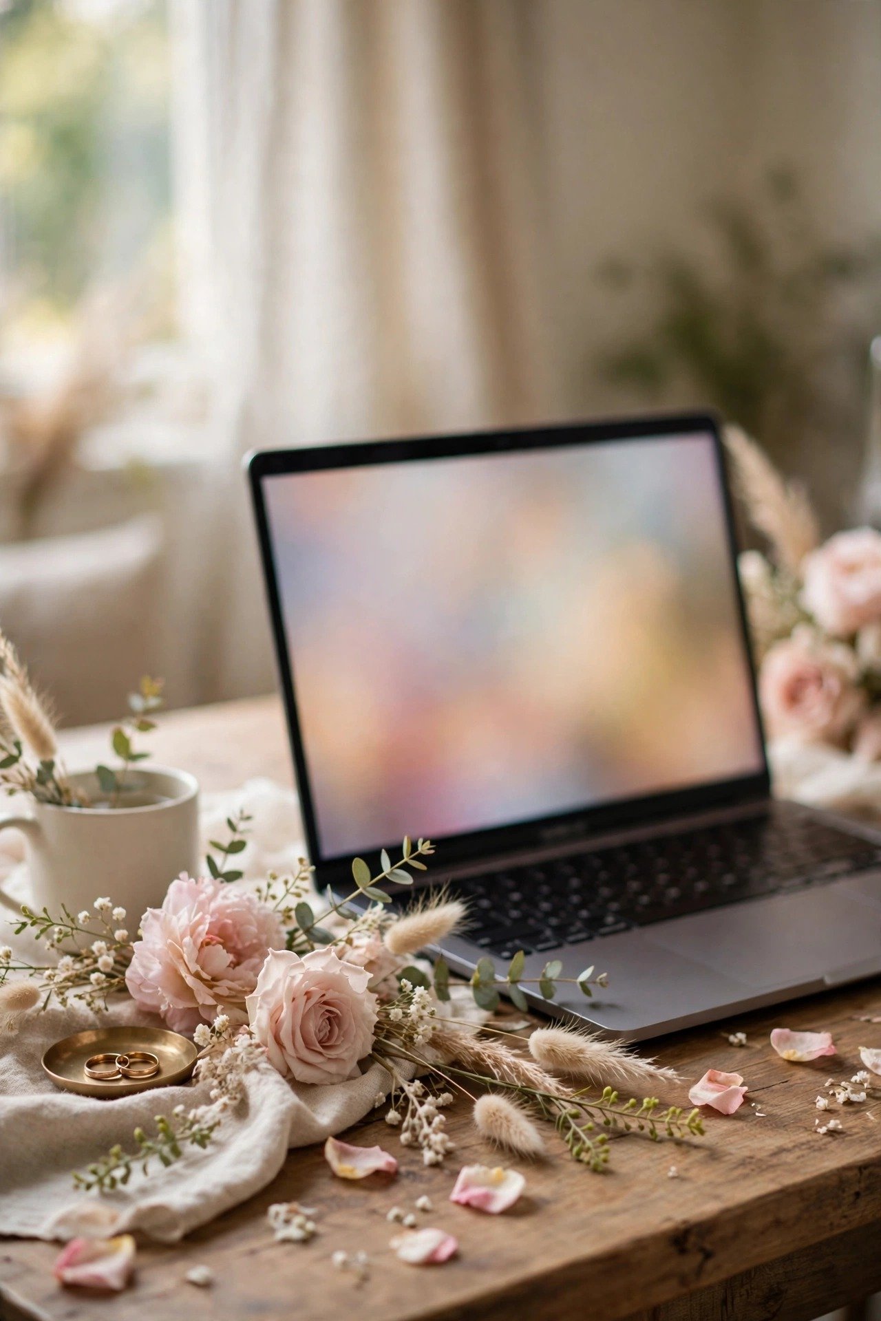 A wedding website page with a clear weather update banner ready to publish