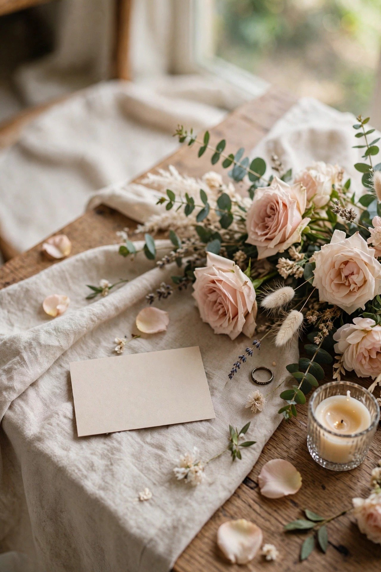 A small card explaining a wedding's children policy in warm, clear wording