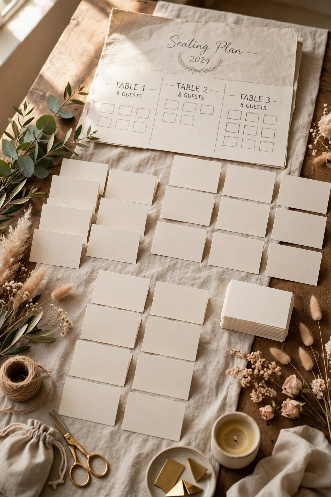 A seating plan being built directly from an attending-only filtered guest list