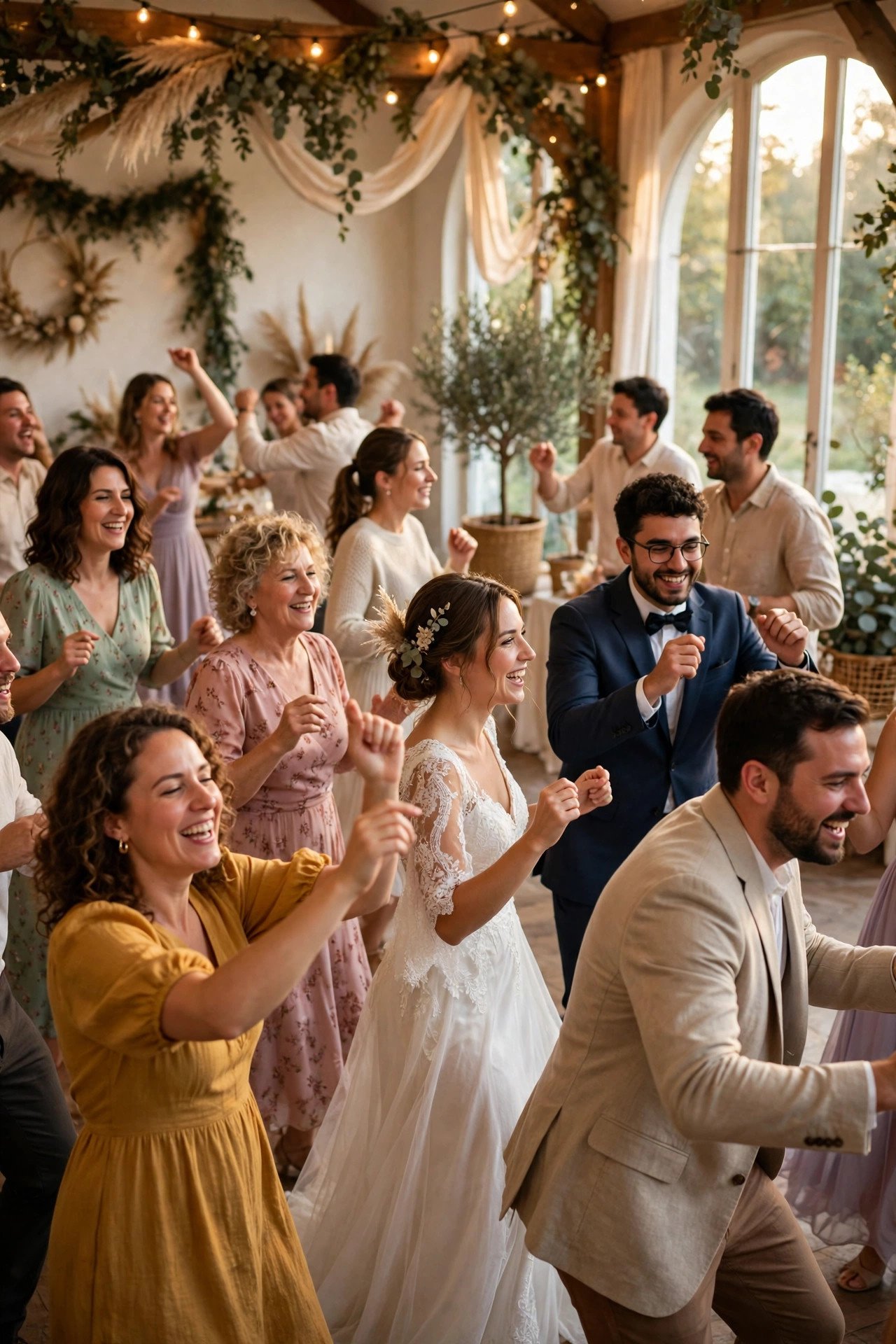 Reception ending just as the dance floor fills with energy