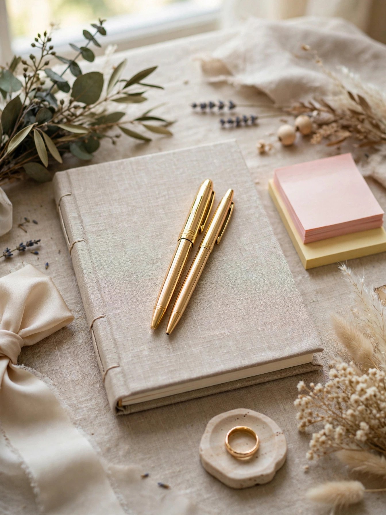 Beautiful notebooks and stationery set as a bridal shower prize
