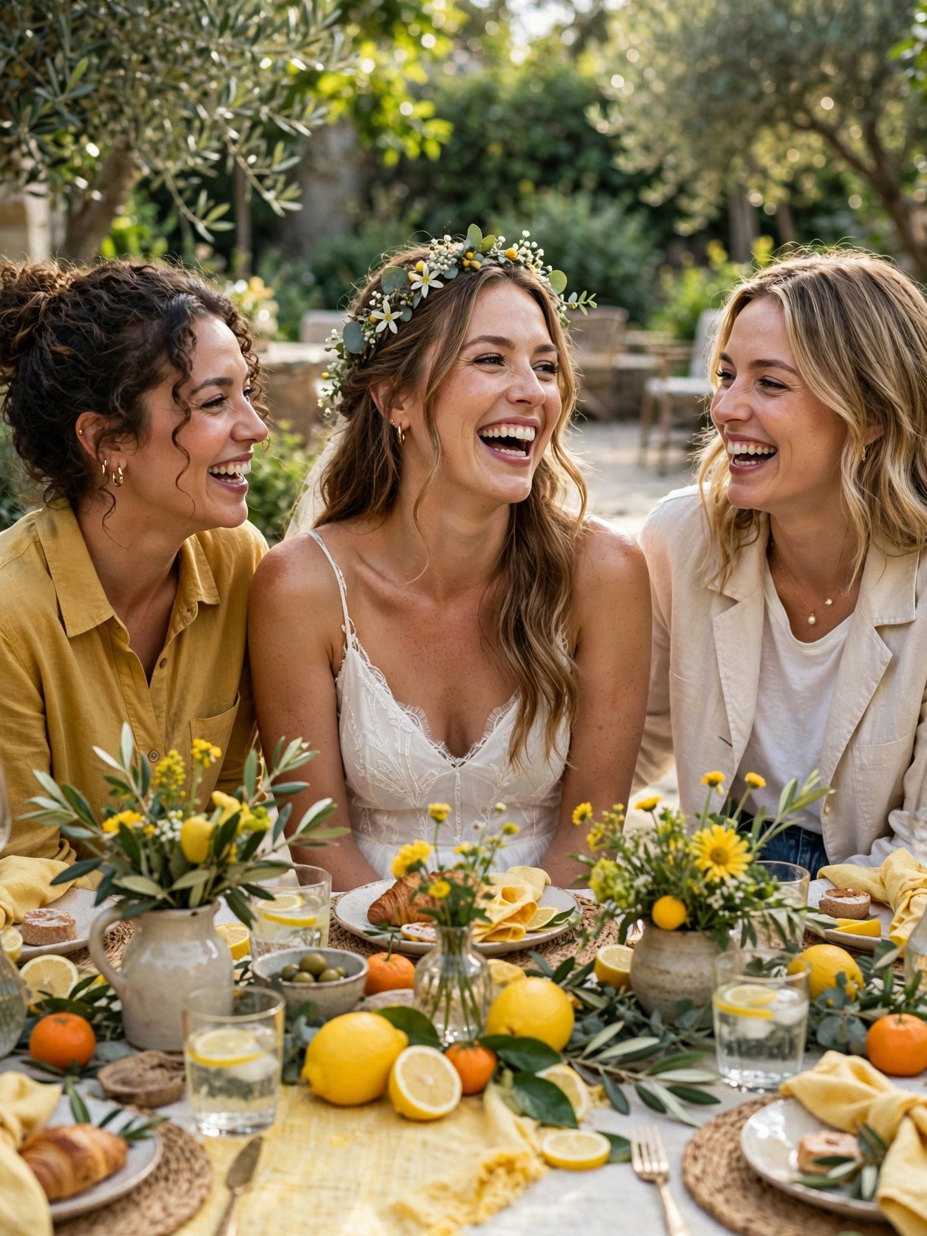 Sunny citrus-themed bridal shower with lemonade bar and lemon decorations