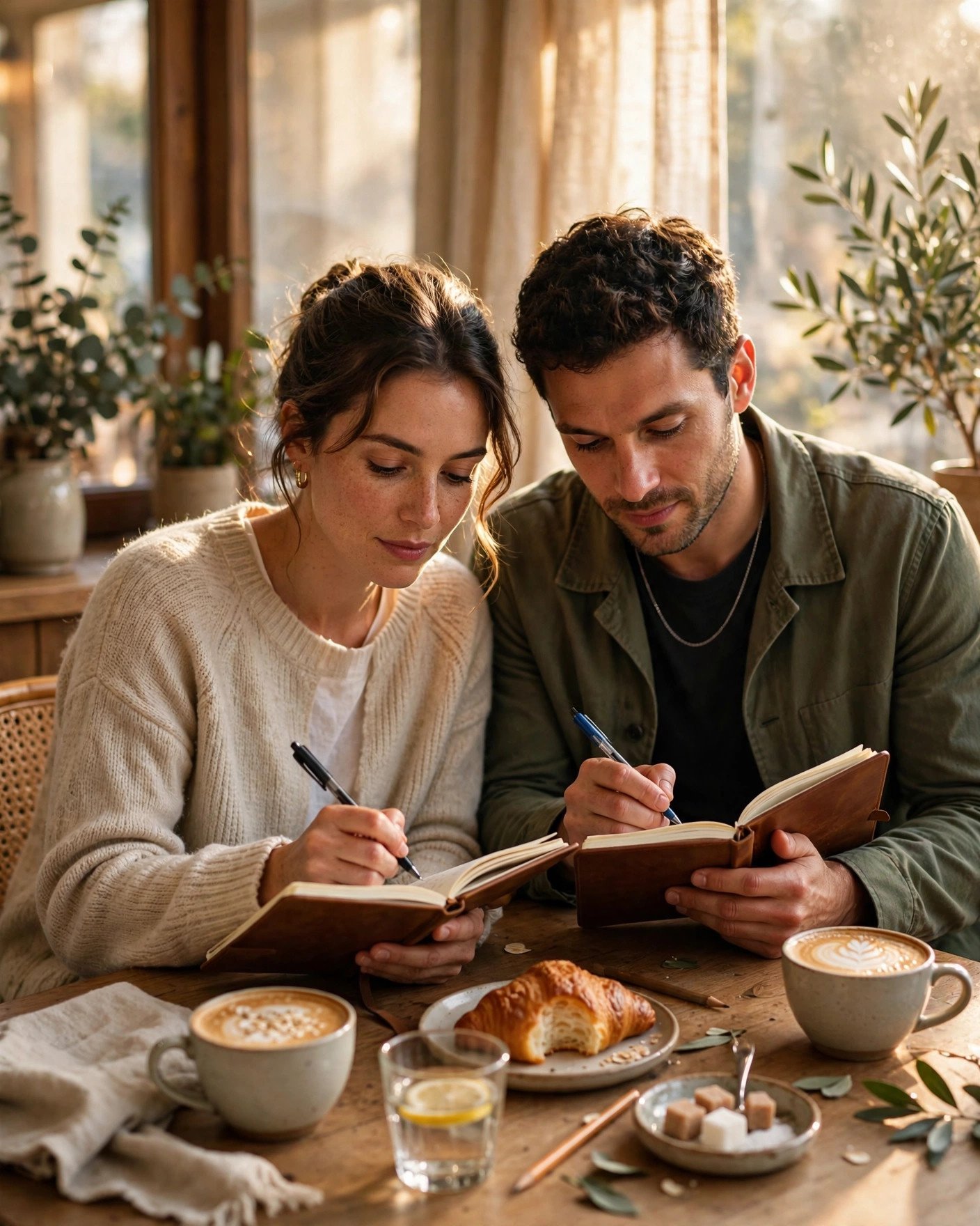 Couple discussing their shared life goals and future plans together