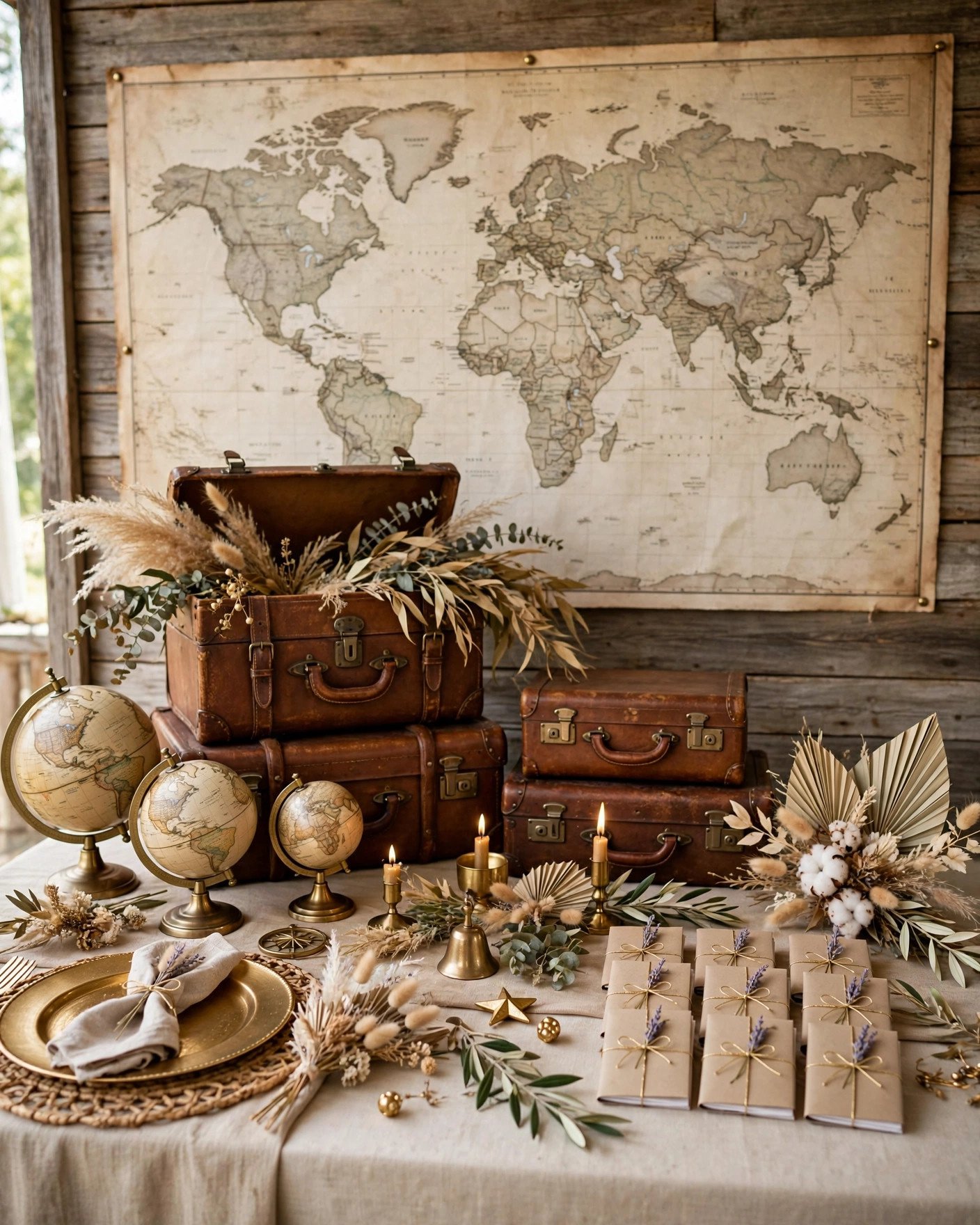 Travel themed from miss to Mrs bridal shower with suitcases