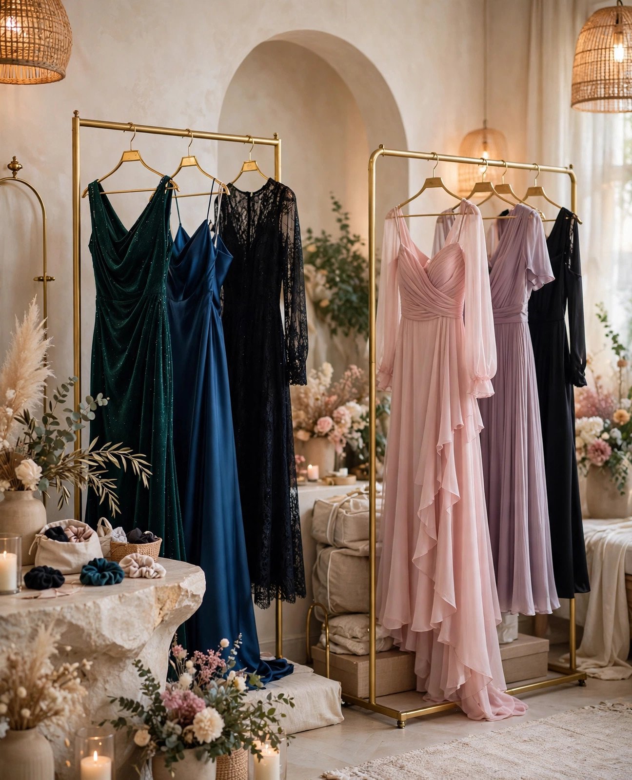 Elegant collection of classy wedding guest dresses for every type of wedding, from gowns to maxis