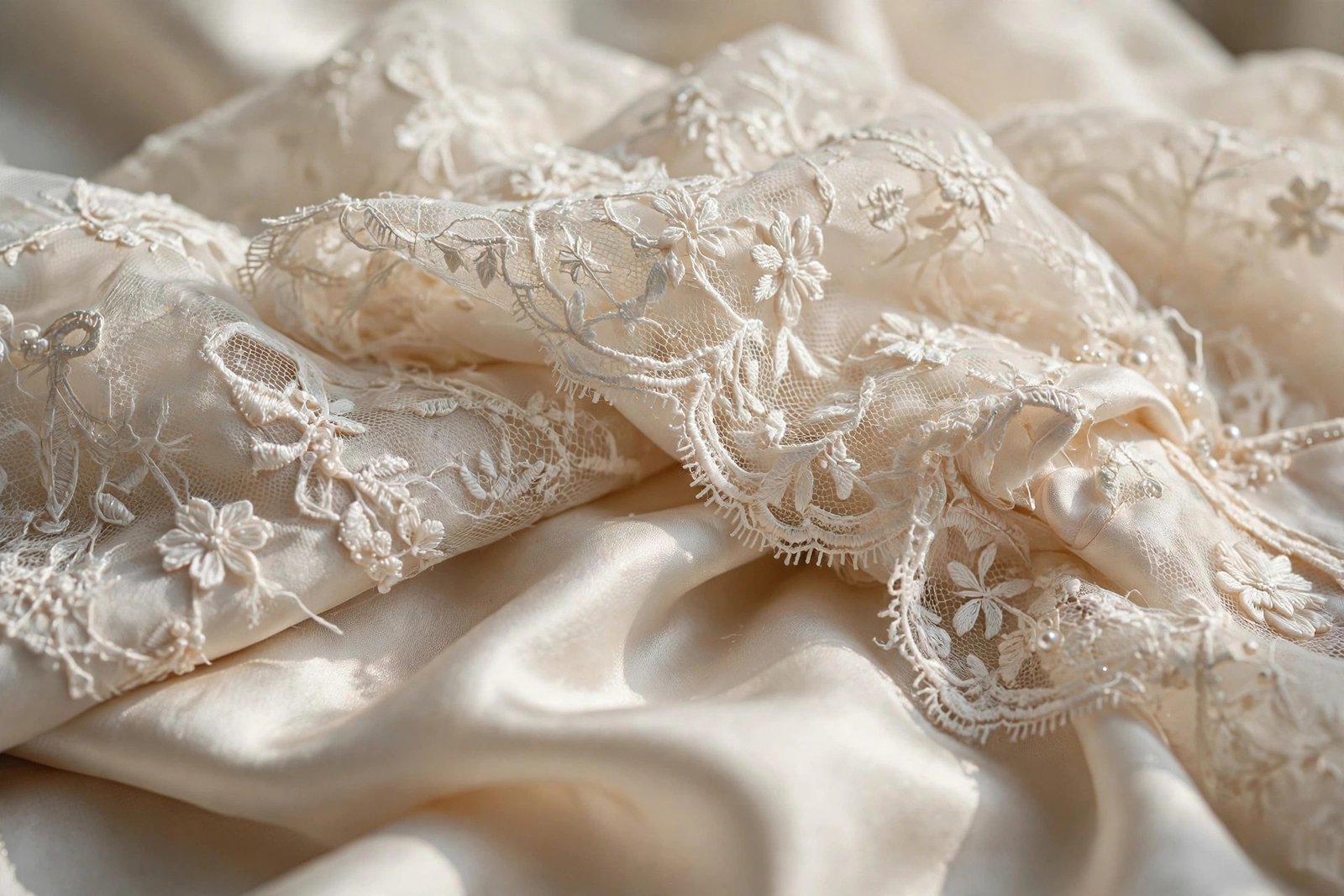 Close-up detail of luxurious formal dress fabric and tailoring on a mature woman over 50