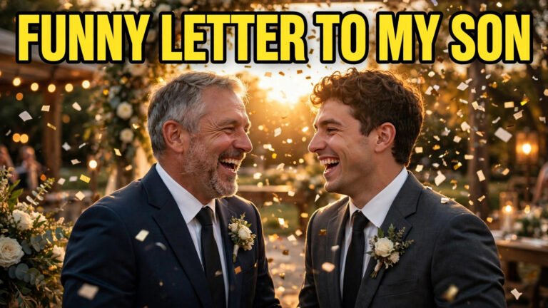 A Funny Open Letter to My Son on His Wedding Day