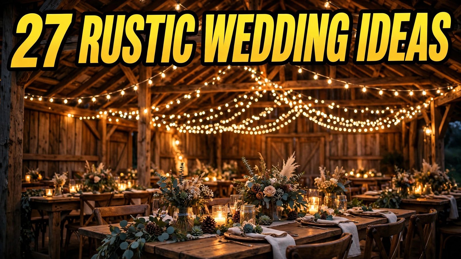 27 Rustic Wedding Decoration Ideas for a Charming Celebration